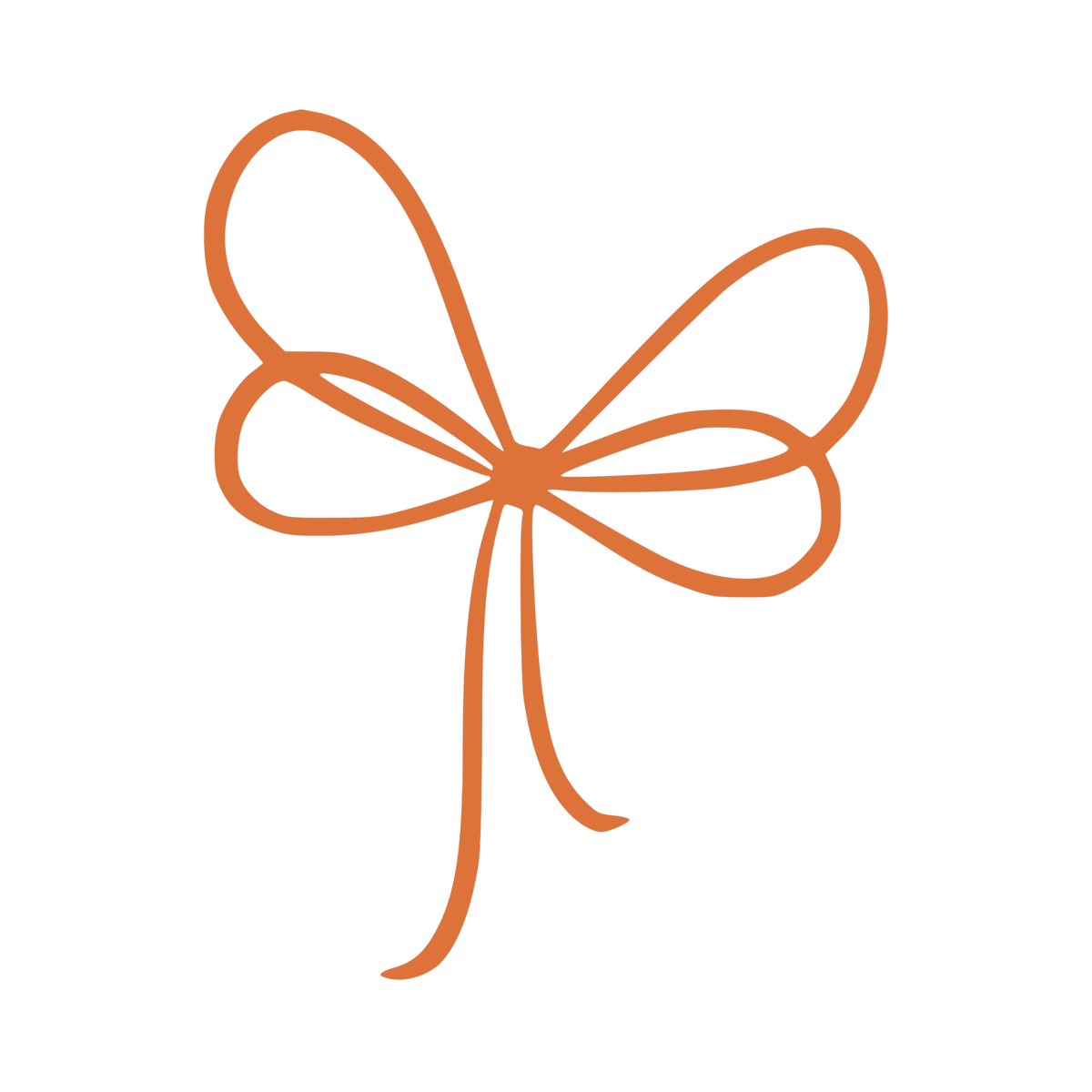 Orange string bow graphic